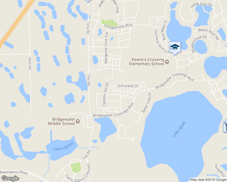 map of restaurants, bars, coffee shops, grocery stores, and more near Grassy Point Road in Winter Garden