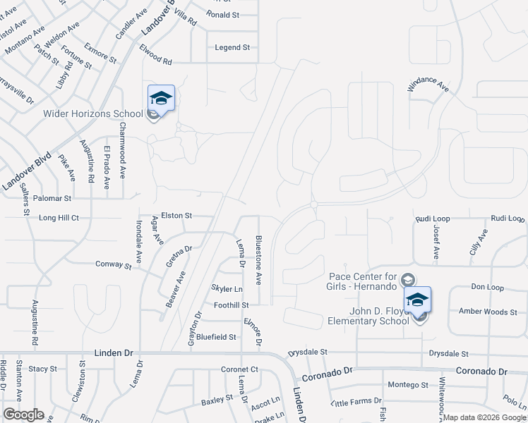map of restaurants, bars, coffee shops, grocery stores, and more near 12293 Chastain Street in Spring Hill