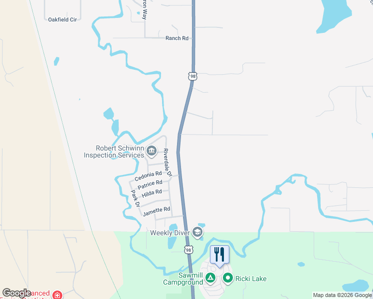 map of restaurants, bars, coffee shops, grocery stores, and more near 3384 McKethan Road in Dade City
