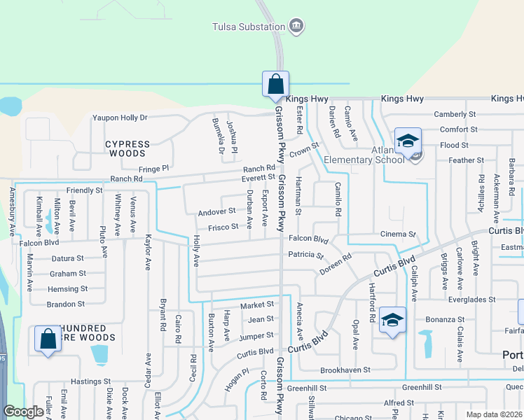 map of restaurants, bars, coffee shops, grocery stores, and more near 7210 Export Avenue in Cocoa