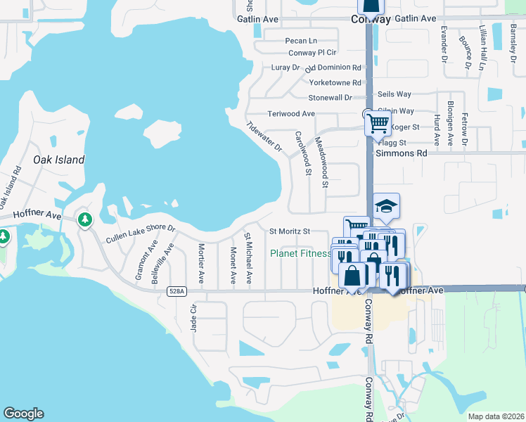 map of restaurants, bars, coffee shops, grocery stores, and more near 3525 Cullen Lake Shore Drive in Belle Isle