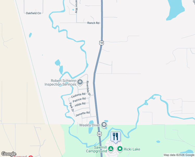 map of restaurants, bars, coffee shops, grocery stores, and more near 3384 McKethan Road in Dade City