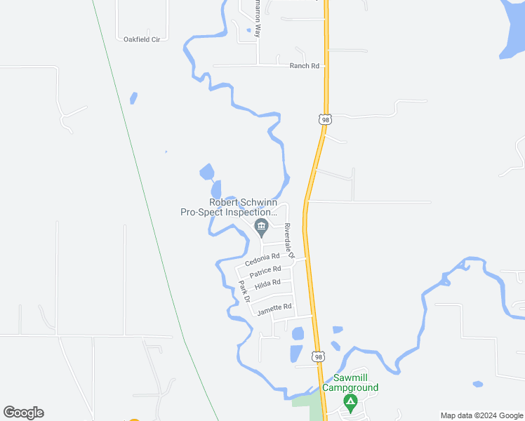 map of restaurants, bars, coffee shops, grocery stores, and more near 3498 Riverdale Drive in Dade City