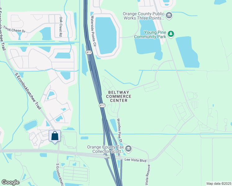 map of restaurants, bars, coffee shops, grocery stores, and more near 9504 Brown Burrow Street in Orlando