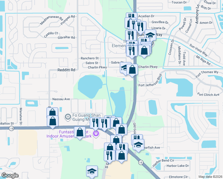 map of restaurants, bars, coffee shops, grocery stores, and more near 6790 Tussilago Way in Orlando