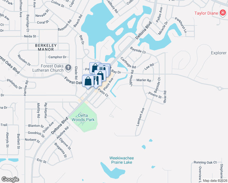 map of restaurants, bars, coffee shops, grocery stores, and more near 9154 Liberator Court in Spring Hill