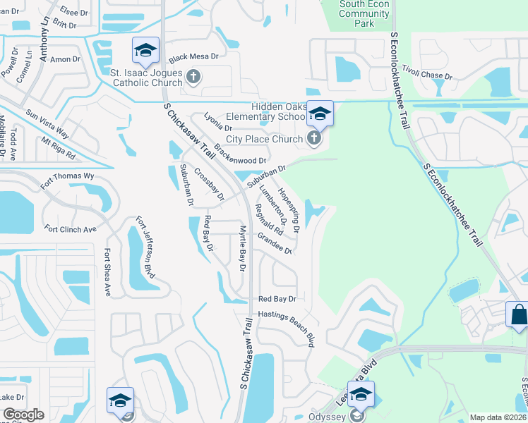 map of restaurants, bars, coffee shops, grocery stores, and more near 4743 Lumberton Drive in Orlando
