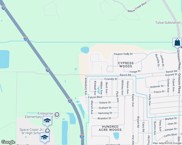 map of restaurants, bars, coffee shops, grocery stores, and more near 7308 Crepe Myrtle Court in Cocoa