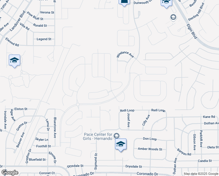 map of restaurants, bars, coffee shops, grocery stores, and more near 12593 Wind Chime Court in Spring Hill