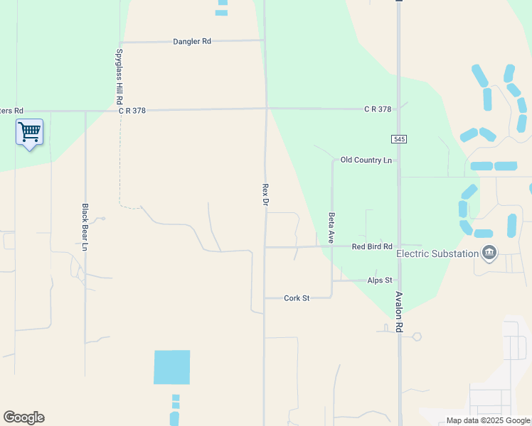 map of restaurants, bars, coffee shops, grocery stores, and more near Rex Drive in Winter Garden