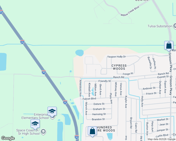 map of restaurants, bars, coffee shops, grocery stores, and more near 5561 Cinnamon Fern Boulevard in Cocoa
