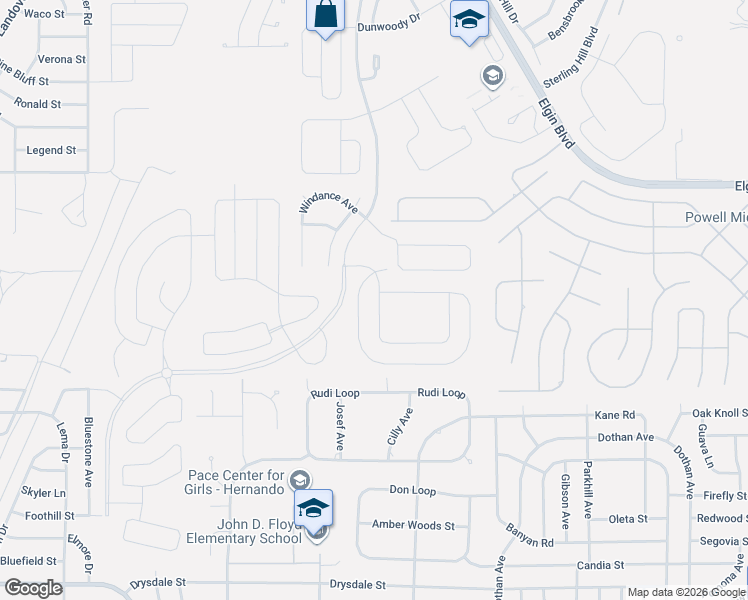 map of restaurants, bars, coffee shops, grocery stores, and more near 13168 Golden Lime Avenue in Spring Hill