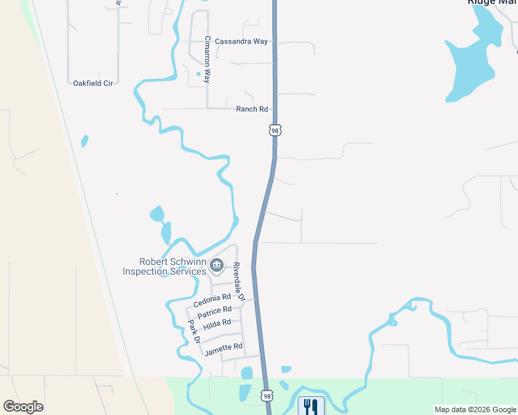 map of restaurants, bars, coffee shops, grocery stores, and more near 3451-3921 McKethan Road in Ridge Manor