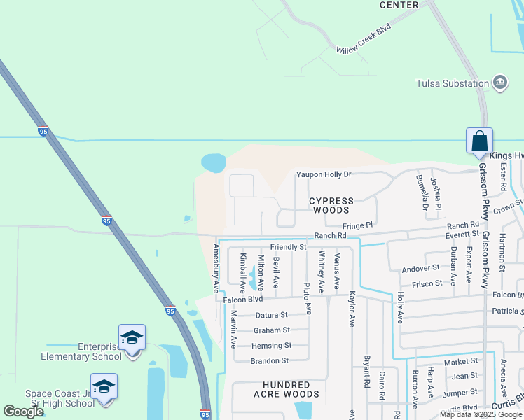 map of restaurants, bars, coffee shops, grocery stores, and more near 5561 Cinnamon Fern Boulevard in Cocoa