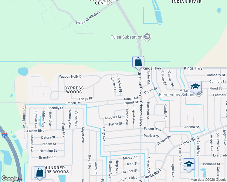 map of restaurants, bars, coffee shops, grocery stores, and more near 7402 Bumelia Drive in Cocoa