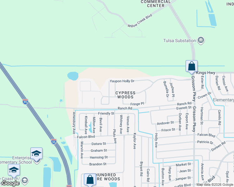 map of restaurants, bars, coffee shops, grocery stores, and more near 5380 Cinnamon Fern Boulevard in Cocoa