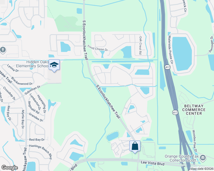 map of restaurants, bars, coffee shops, grocery stores, and more near 9654 Worthington Ridge Road in Orlando
