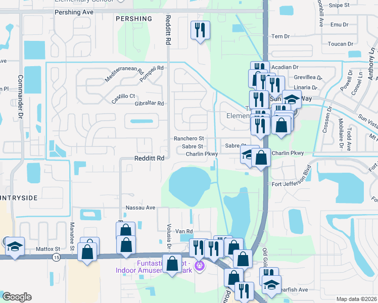 map of restaurants, bars, coffee shops, grocery stores, and more near 4716 Dunkeld Avenue in Orlando