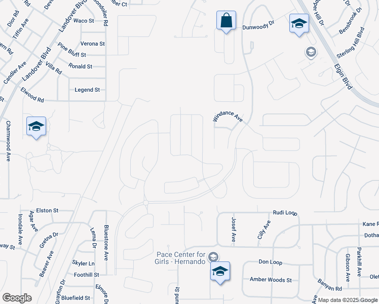 map of restaurants, bars, coffee shops, grocery stores, and more near 3563 Windance Ave in Spring Hill