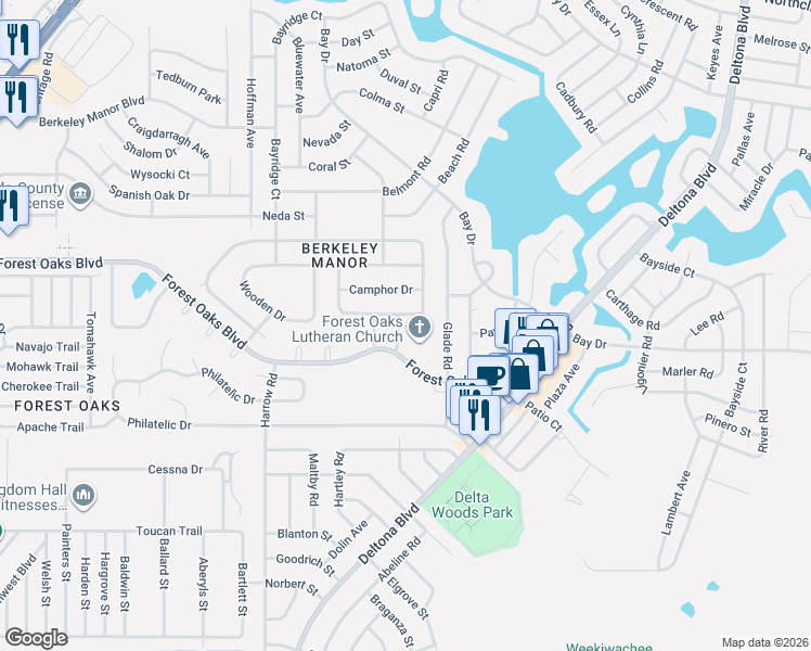 map of restaurants, bars, coffee shops, grocery stores, and more near 4058 Longbranch Court in Spring Hill