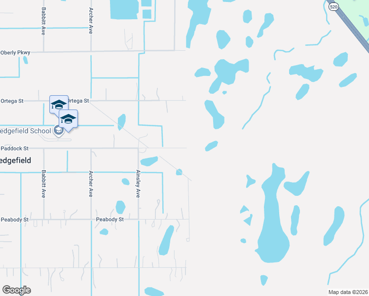 map of restaurants, bars, coffee shops, grocery stores, and more near 20998 Paddock Street in Orlando