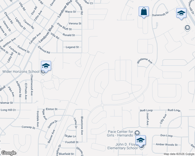 map of restaurants, bars, coffee shops, grocery stores, and more near 12423 Swallow Nest Road in Spring Hill