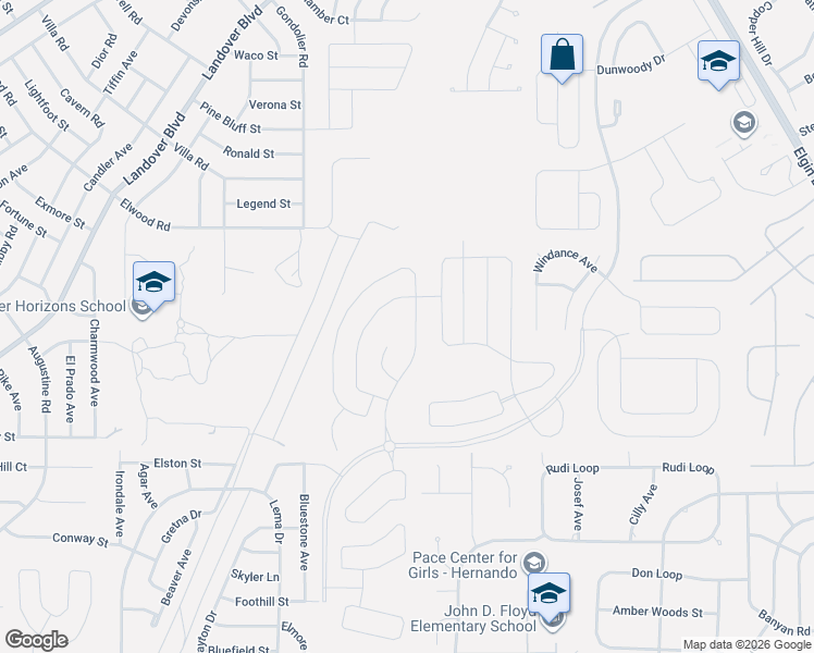 map of restaurants, bars, coffee shops, grocery stores, and more near 12423 Swallow Nest Rd in Spring Hill