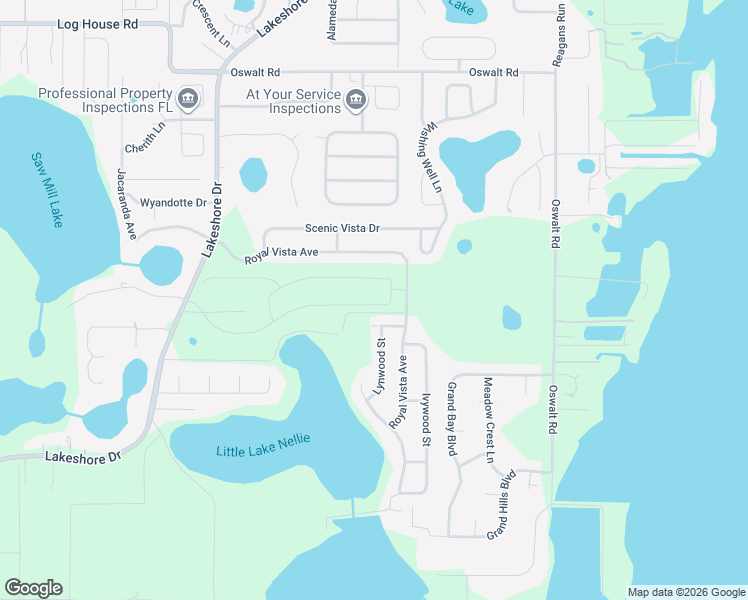 map of restaurants, bars, coffee shops, grocery stores, and more near 9717 Royal Vista Avenue in Clermont