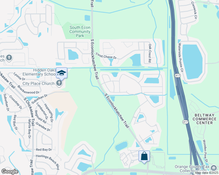 map of restaurants, bars, coffee shops, grocery stores, and more near 9519 Worthington Ridge Road in Orlando