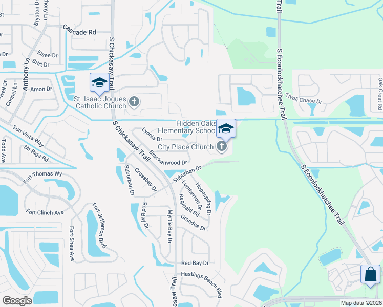 map of restaurants, bars, coffee shops, grocery stores, and more near 8828 Brackenwood Drive in Orlando