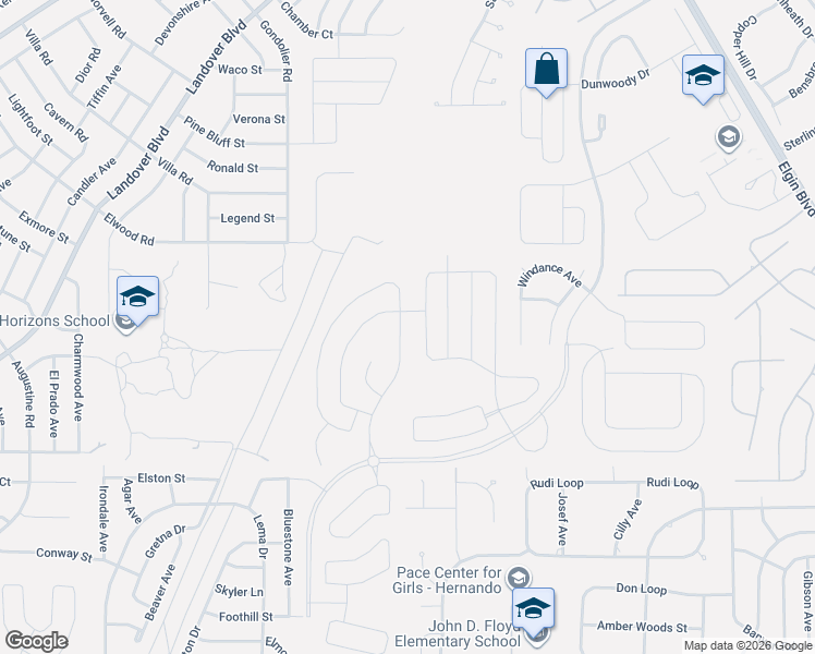 map of restaurants, bars, coffee shops, grocery stores, and more near 12423 Swallow Nest Rd in Spring Hill