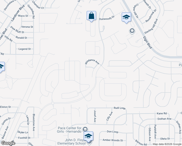 map of restaurants, bars, coffee shops, grocery stores, and more near 3795 Crossline Drive in Spring Hill