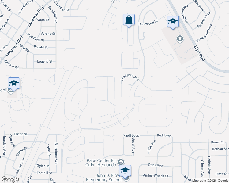 map of restaurants, bars, coffee shops, grocery stores, and more near 3570 Obsidian Drive in Spring Hill