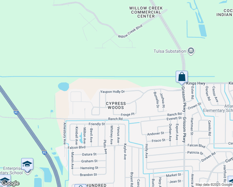 map of restaurants, bars, coffee shops, grocery stores, and more near 5383 Yaupon Holly Drive in Cocoa