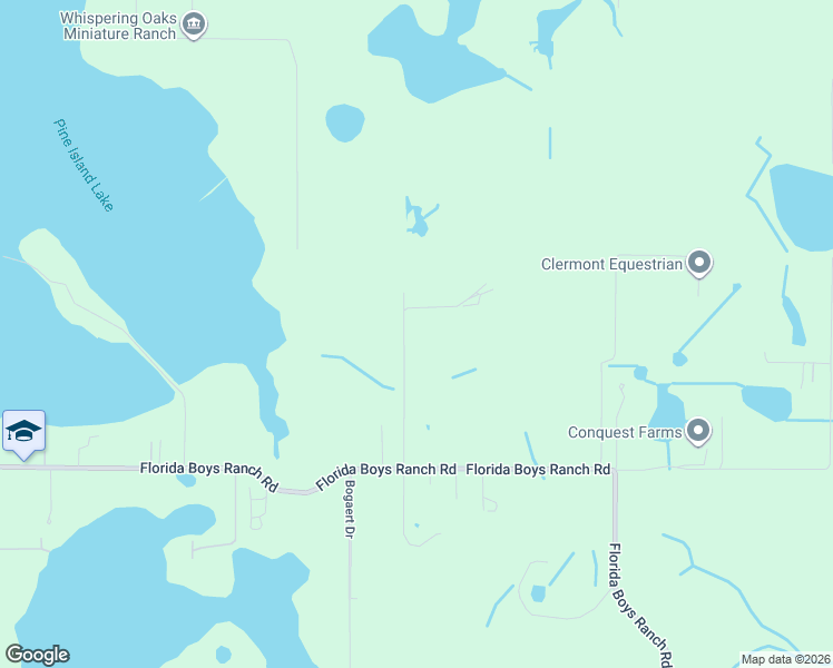 map of restaurants, bars, coffee shops, grocery stores, and more near 9731 Our Kids Road in Groveland