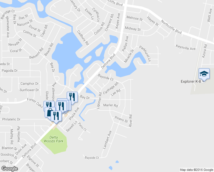 map of restaurants, bars, coffee shops, grocery stores, and more near 4042 Ligonier Road in Spring Hill