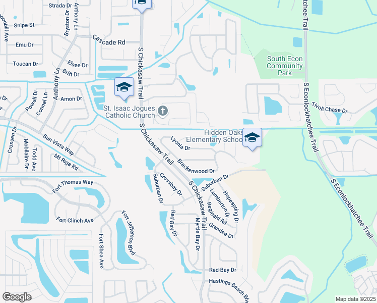 map of restaurants, bars, coffee shops, grocery stores, and more near 8613 Gopher Lane in Orlando