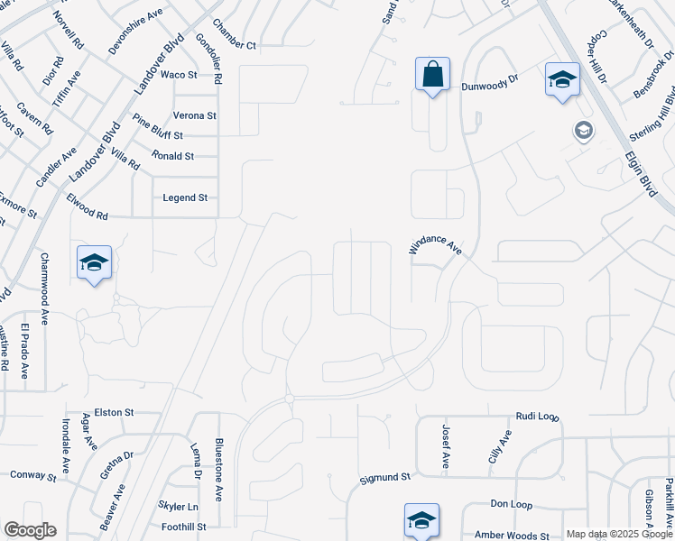 map of restaurants, bars, coffee shops, grocery stores, and more near 3611 Windance Avenue in Spring Hill
