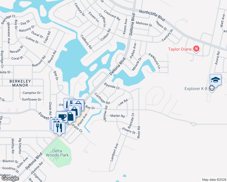 map of restaurants, bars, coffee shops, grocery stores, and more near 4042 Ligonier Road in Spring Hill
