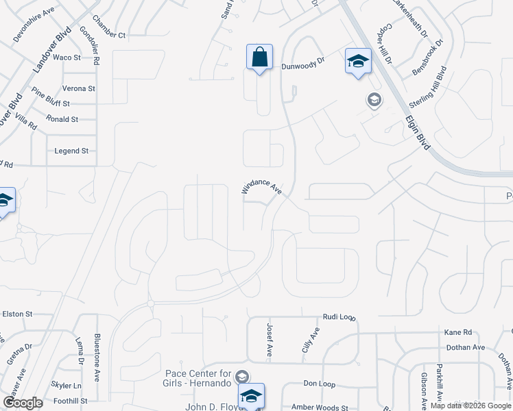 map of restaurants, bars, coffee shops, grocery stores, and more near 3795 Crossline Drive in Spring Hill