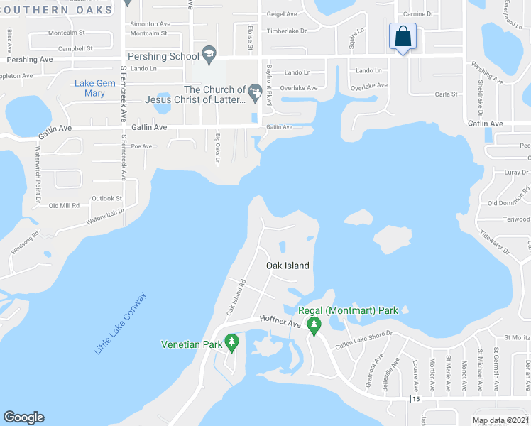 map of restaurants, bars, coffee shops, grocery stores, and more near 4915 Oak Island Road in Orlando