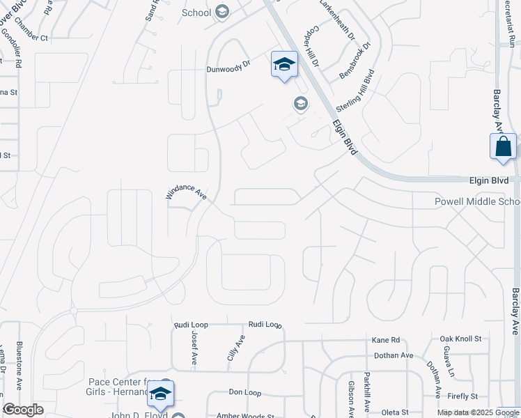 map of restaurants, bars, coffee shops, grocery stores, and more near 13162 Linzia Lane in Spring Hill