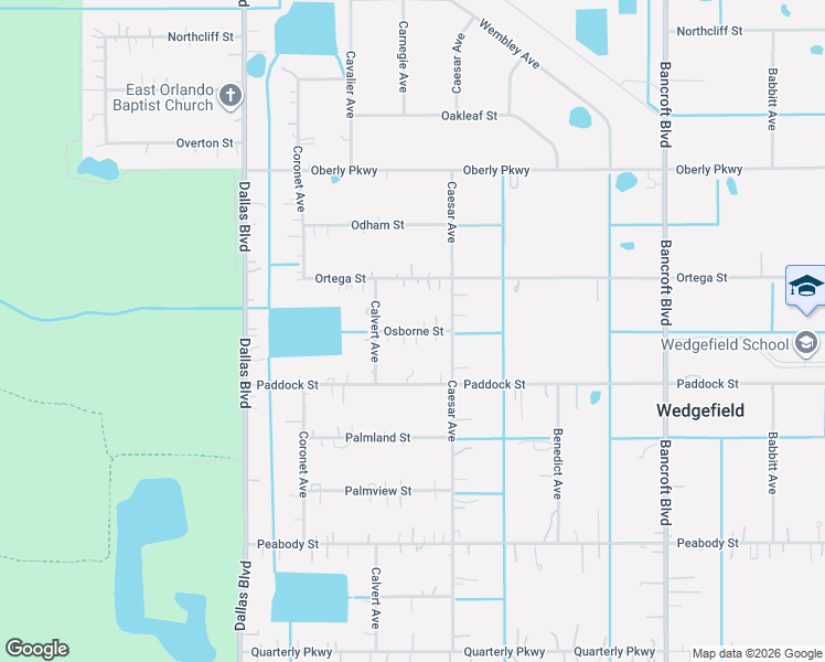 map of restaurants, bars, coffee shops, grocery stores, and more near 19407 Osbourne Court in Orlando