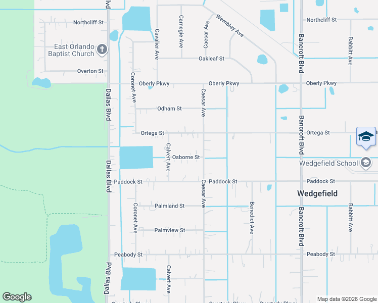 map of restaurants, bars, coffee shops, grocery stores, and more near 19407 Osbourne Court in Orlando