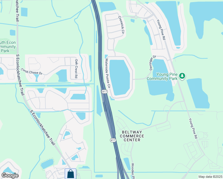 map of restaurants, bars, coffee shops, grocery stores, and more near 4926 Waterside Pointe Circle in Orlando