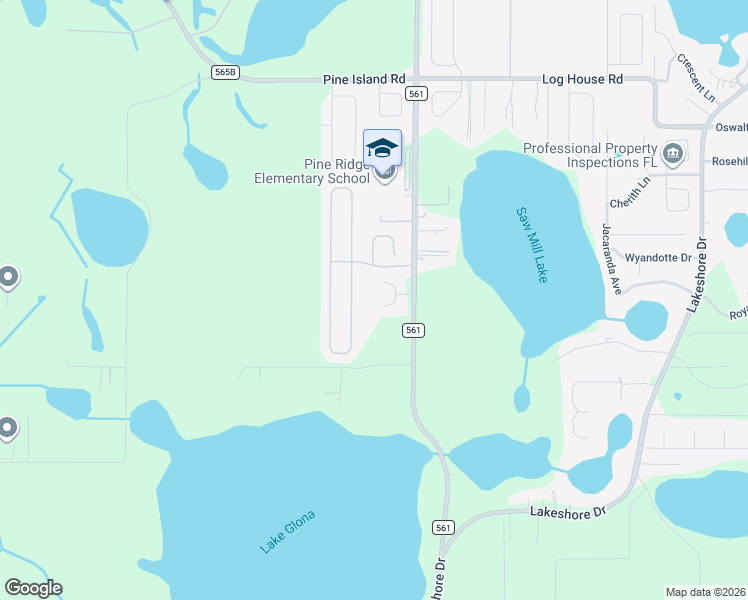 map of restaurants, bars, coffee shops, grocery stores, and more near 9911 Janette Lane in Clermont