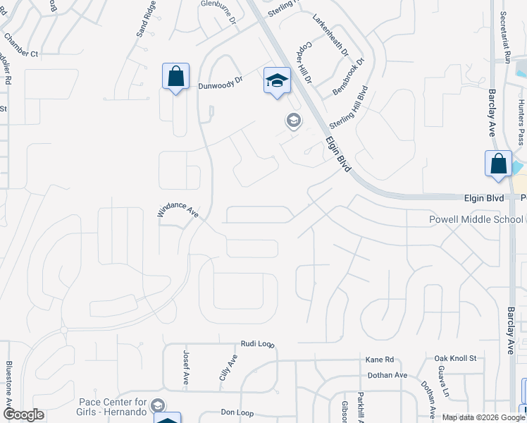 map of restaurants, bars, coffee shops, grocery stores, and more near 13206 Cori Loop in Spring Hill
