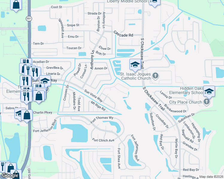 map of restaurants, bars, coffee shops, grocery stores, and more near 8412 Dimare Drive in Orlando