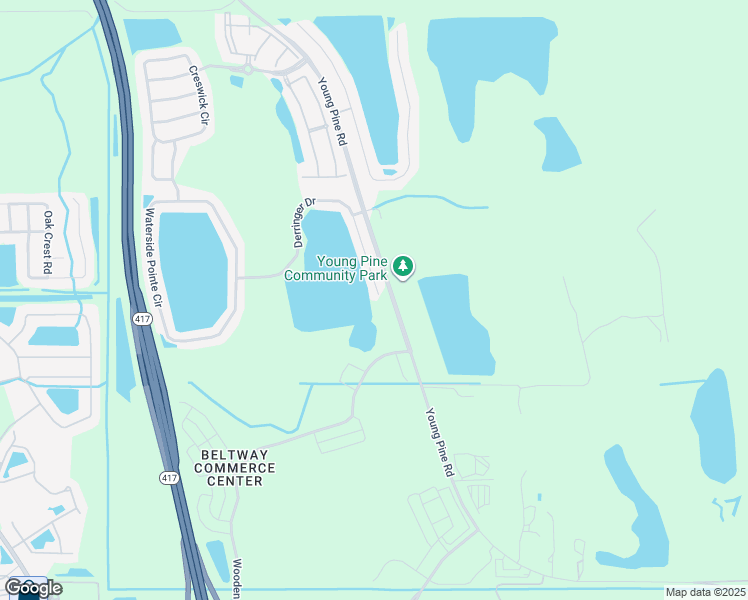 map of restaurants, bars, coffee shops, grocery stores, and more near 10962 Derringer Dr in Orlando