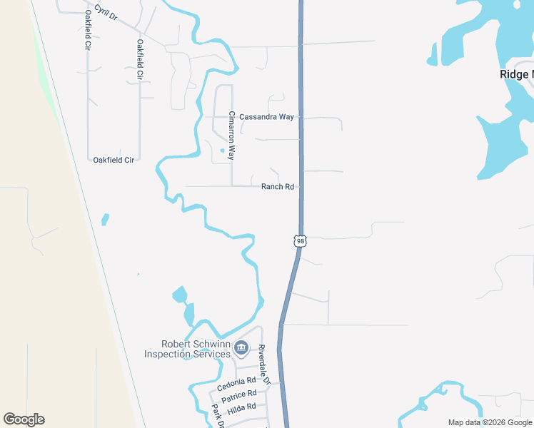 map of restaurants, bars, coffee shops, grocery stores, and more near 33160 Ranch Road in Dade City